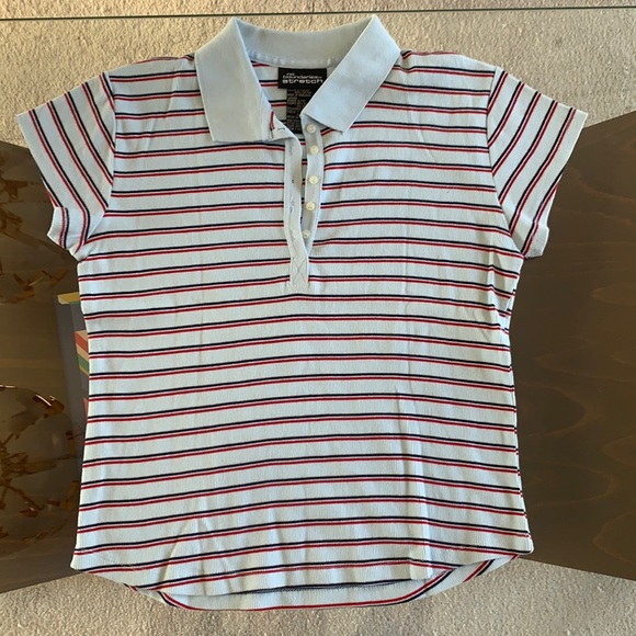 90’s NoBo striped shirt sleeve women’s polo! - Picture 2 of 4